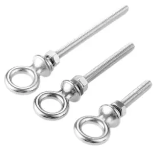 1PCS/5PCS 316 Stainless Steel Long Lifting Eye Bolt Eyebolts With Nuts & Washers Set Boats Screw M6*60 M8*80 M10*100