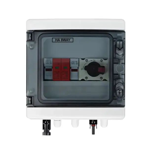Superior AA63 Solar Photovoltaic PV Combiner Box With Protection 1 Input 1 Out DC 1000V 15A Fuse MCB SPD Waterproof Box