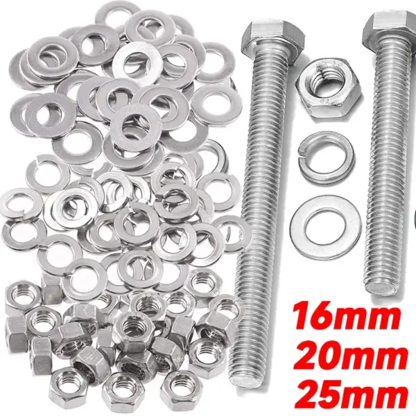 240pcs/box Stainless Steel Hexagon Socket Nut Bolts Assortment Kit M4-M5 Screw Set Metalworking Fasteners Home Hardware Tools