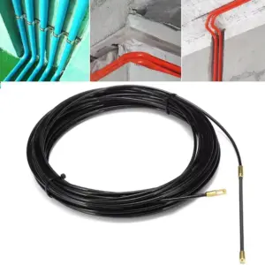 Guide Spring Cable Wire Puller Durable Anti-Corrosion Fish Tape Reel Ergonomic Handle Data Cabling Pull Wire Retracting