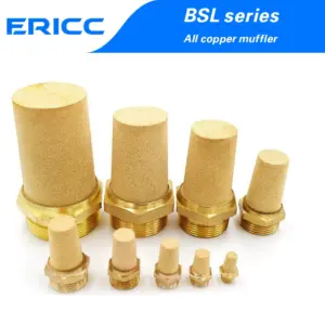 10pcs Pneumatic solenoid valve muffler BSL-01/02/03/04/M5 copper muffler long head
