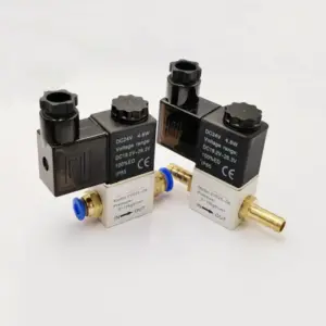 12V 24V 220V Pneumatic Electric Solenoid Valve 2 Position 2 Port Normally Closed Air Magnetic Valve 6mm 8mm Hose Barb Connection