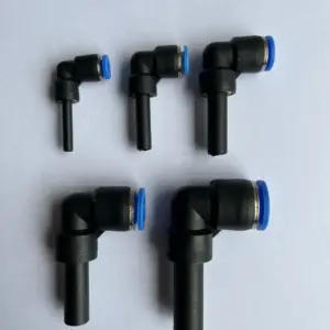 10PCS Pneumatic quick connector PLJ 4/6/8/10/12 Bent-through lever Tubular insertion-type push-through push-in elbow connector