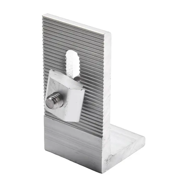 10Pcs Aluminum L Foot Mounting Bracket For Sloped Tin Roof Solar Panel Rail System Heavy Duty Rust Proof Installation Hardware