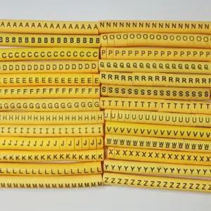 16mm2 EC-3 cable marker 0-9  different number colorful mixed A-Z 26 letters cable markers wire mark cable label in cable sleeves