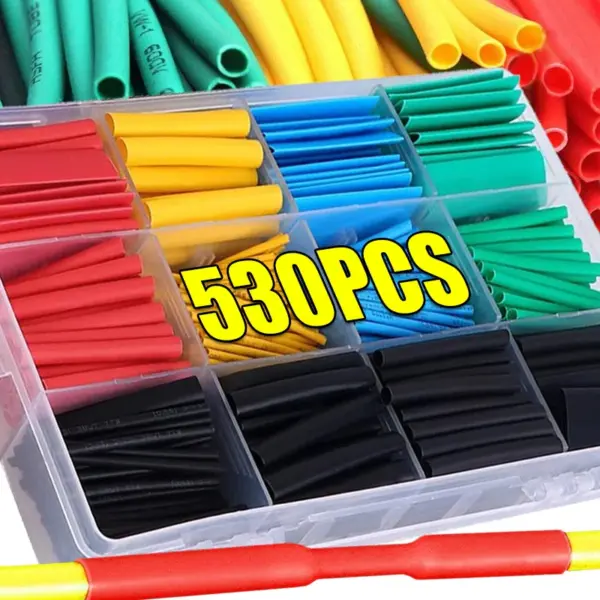 Heat Shrink Wrapped Insulation Cable Sleeving Shrinking Tubing  Car Electrical Cable Shrink Tube Kit Wire Sleeved Protecter