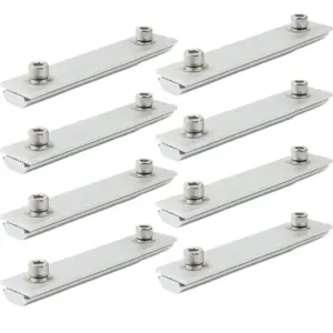4/8Pcs PV Rail Solar Profile Connector Aluminium Mounting Rail Set Solar Panel Photovoltaic Bracket Mounting Rail Connector