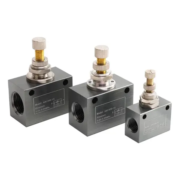 ASC100-06 ASC200-08 ASC300-10 ASC-15 Pneumatic One-Way Throttle Valve Adjustable Flow adjustment Speed Control Valve