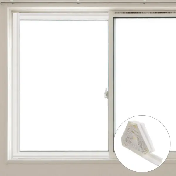 2Pcs Premium PU Foam Weather Stripping Door Frame Seal Strip for Insulation Soundproofing Cold Hot