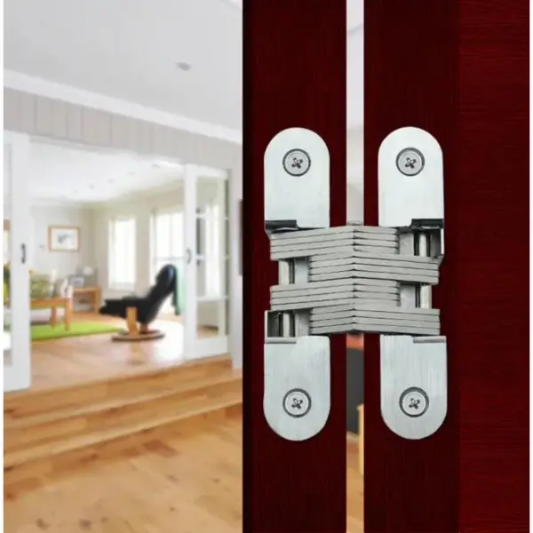 Invisible Built-In Hinges - Stainless Steel 180° Folding Concealed Barrel Hinges, Perfect for Heavy-Duty Doors and Custom Wooden