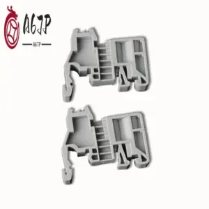 A67P-E/Uk Din Rail Terminal Blocks End Stopper Bracket Grey,Terminal Block Connector(Pack Of 100)