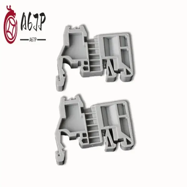 A67P-E/Uk Din Rail Terminal Blocks End Stopper Bracket Grey,Terminal Block Connector(Pack Of 100)