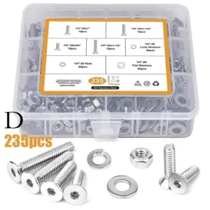 Hex Hexagon Socket Ultra Thin Flat Wafer Allen Head Screw 304 stainless steel Bolts Nuts Washers Assortment mix Kit M2 M3 M4 M5