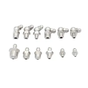 20PCS G1/4 Stainless Steel 304 Threaded Hydraulic Zerk Grease Nipple Fittings