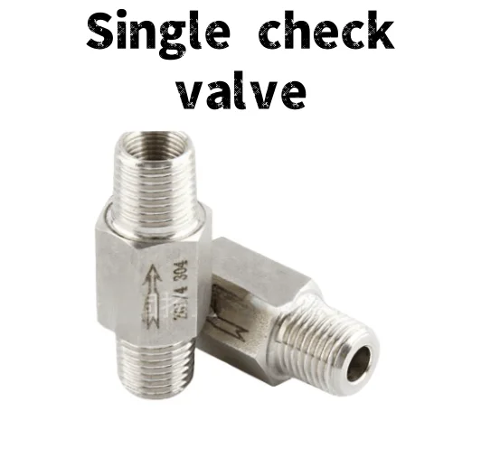 Free ship Check valve 1/4" 3/8" 1/2" male thread stainless steel 304 acid-proof Pneumatic hydraulic one-way Single check valve