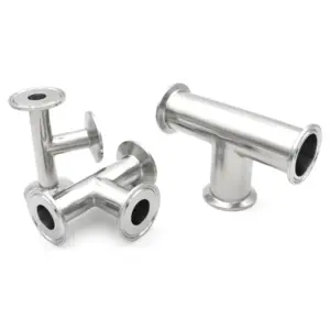 SS304/316L Stainless Steel Tri Clamp Equal Tee Elbow Sanitary Pipe Fittings 3 Way 1"1.5"2"2.5"3"4" Homebrew