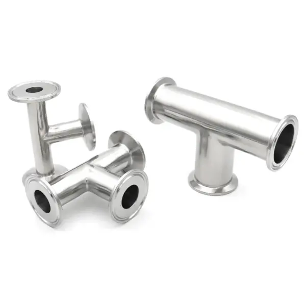 SS304/316L Stainless Steel Tri Clamp Equal Tee Elbow Sanitary Pipe Fittings 3 Way 1"1.5"2"2.5"3"4" Homebrew