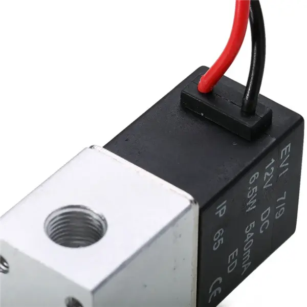 A01F-10Pc 1/4 Inch NPT 2 Ways Normally Closed Valve 12V Pneumatic Aluminum Electric Solenoid Air Valve