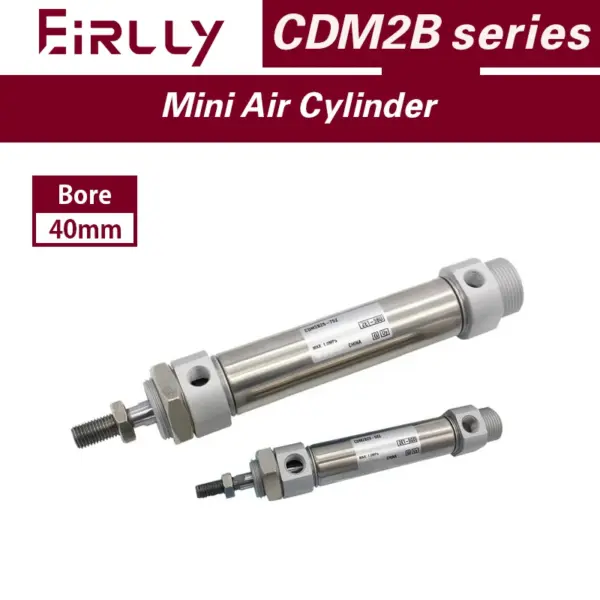 CDM2B Bore 40mm stroke 25-300mm Built-in magent Mini Air Cylinder stander type double Acting Single rod