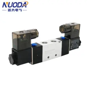 High Quality Solenoid Valve 220V Pneumatic 4V220-08 Air 5 way 2 Position 1/4&quot Coil Alloy Internal DC 12V DC 24V AC110V