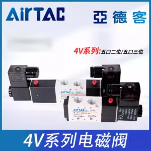 AirTac Solenoid Pneumatic Valve 4V110 4V110-M5-A 4V110-M5-B 220V 110V 24V AC DC Multiple Voltages Available Controller Valve