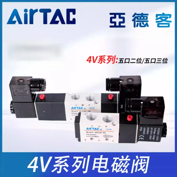 AirTac Solenoid Pneumatic Valve 4V110 4V110-M5-A 4V110-M5-B 220V 110V 24V AC DC Multiple Voltages Available Controller Valve