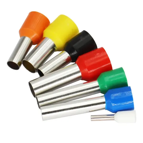 E VE 0306 0308 Brass Copper 0.3mm2 Connection Crimp Sleeve Tubular Connector Insulated Cord End Pin Ferrule Cable Lug Terminal