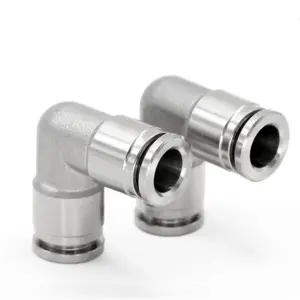 4 6 8 10 12 14 16mm Elbow 90 Degree Pneumatic 304 Stainless Steel Press Push In Quick Connector Release Air Fitting Homebrew