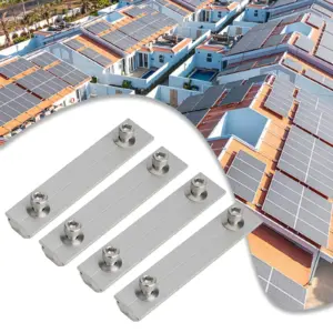 Rails Connectors Solar Module 1 4 8Pcs Aluminium Alloy Connection Block Mounting Connection Pv Bracket Solar Panel Mounts
