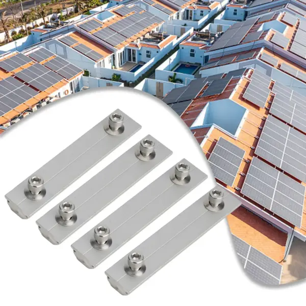 Rails Connectors Solar Module 1 4 8Pcs Aluminium Alloy Connection Block Mounting Connection Pv Bracket Solar Panel Mounts