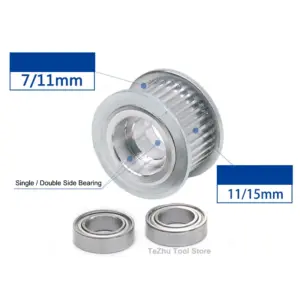 1PCS GT2 Idler Pulley 40-60 Teeth Synchronous Wheel With Bearing 2GT Timing Belt Width 6mm 10mm Parts For 3D Printers