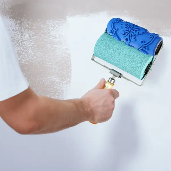 5 Inch Blue DIY Wall Decoration Roller for Flower Pattern Painting with Texture Or Paint Wallpaper Look Wall Art