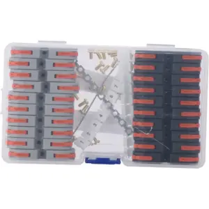 20PCS Compact DIN Rail Terminal Blocks Kit Universal 32A 400V Digital Identification Wire Wiring Connector Circuit Inline