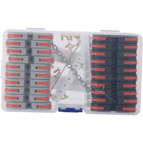 20PCS Compact DIN Rail Terminal Blocks Kit Universal 32A 400V Digital Identification Wire Wiring Connector Circuit Inline