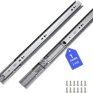 22 inch Soft Close Drawer Slides, Heavy Duty Ball Bearing Full Extension Cabinet Rails 100 LB Capacity