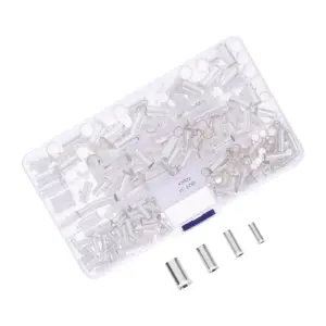 240Pcs Tinned Copper Wire Ferrules Cord End Terminals Electrical Wire Connectors Crimp Kit for Power Control Telecommunication 2