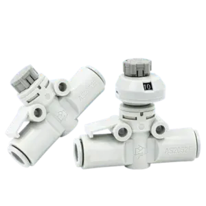 AS1002FS AS1002F AS3002F AS3002FS Pneumatic Speed Controller Valve With Scale Inline Flow Control Throttle Regulator Fitting