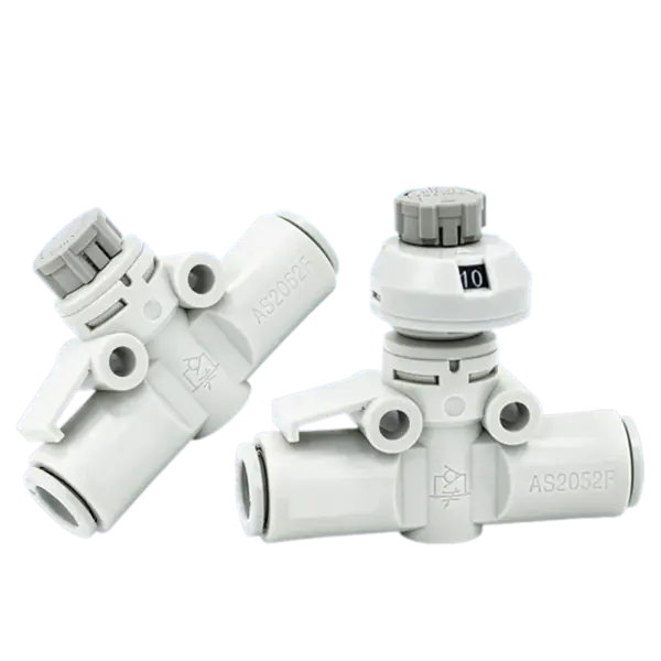 AS1002FS AS1002F AS3002F AS3002FS Pneumatic Speed Controller Valve With Scale Inline Flow Control Throttle Regulator Fitting