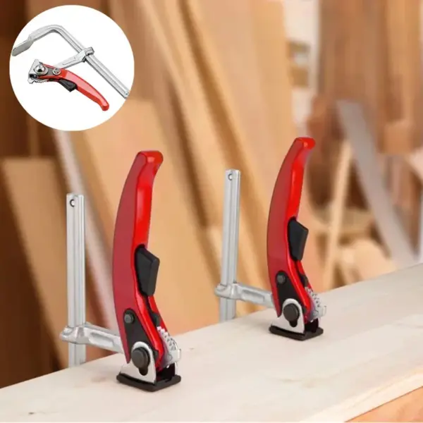 160/200/300*80mm Ratchet Fast F Clamp Heavy Duty All-Steel Forged F Woodworking Clamp Fixed  Woodworking Clamp