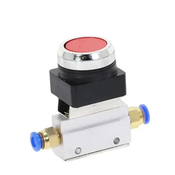 Mechanical valve MOV-03B 1/8" Thread 2 Position 3 Way Red Green Flat Push Button Momentary Pneumatic Valve