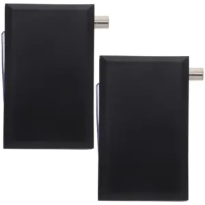 2Pcs Frameless Glass Door Hinges Pivot Clamp Black Matte Zinc Alloy Heavy Duty Hinge for Seamless Modern Interior
