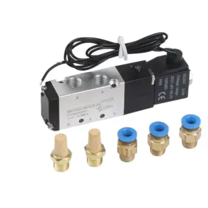 4V110-06 5-way 2-position pneumatic solenoid valve thread PT1/8 ", DC 12v24V AC 110v 220V
