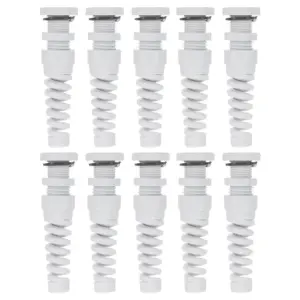 10Pcs Industrial Cable Gland Strain Relief Connector Waterproof Twist Resistant Nylon Cord Grip for Automotive Marine Outdoor