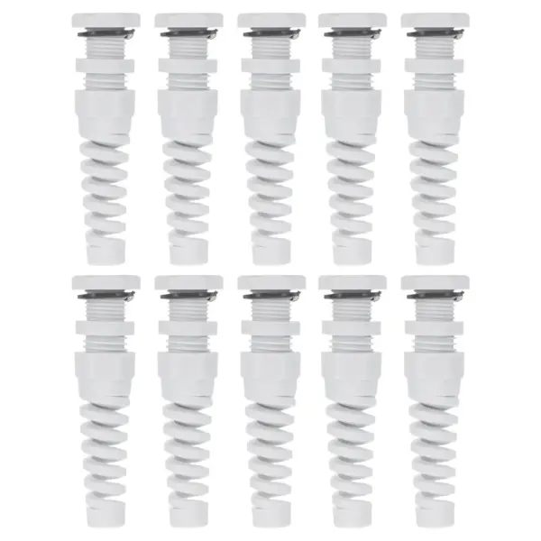 10Pcs Industrial Cable Gland Strain Relief Connector Waterproof Twist Resistant Nylon Cord Grip for Automotive Marine Outdoor