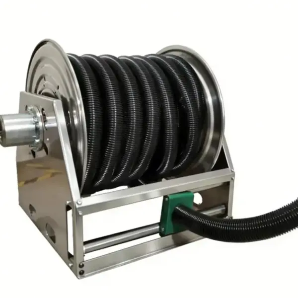 Stainless Vacuum Retractable Spring-Driven Hose Reel for Reel Car Wash Professional Industrial Commercial Auto Detailing 32mm