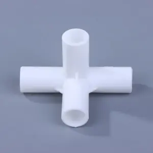 White 12mm Plastic Pipe Connector DIY Shelf Tent Fixed Joint Fitting Tee Four Way Straight Elbow Wardrobe Hook Joint