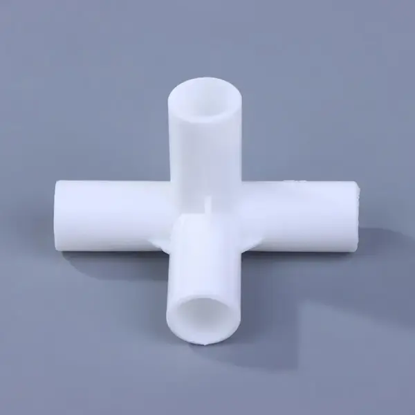 White 12mm Plastic Pipe Connector DIY Shelf Tent Fixed Joint Fitting Tee Four Way Straight Elbow Wardrobe Hook Joint