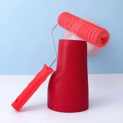 Premium Textured Paint Roller with Ergonomic Handle for Wall Decoration Embossing Texture Effect DIY Patterned Wall Art Drywall