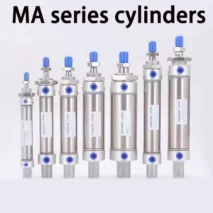 MA16/20/25/32/40 Series Stainless Steel Magnetic Ring 25-500mm Stroke Double Acting Small Mini Pneumatic Air Cylinder