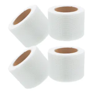 4Pcs Fiberglass Mesh Drywall Joint Tape Strong Adhesion Self-Adhesive for Crack Repair Sheetrock Wall Reinforcement Patch Tape